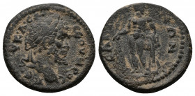 (3.89g 20mm Bronze) LYDIA, Saitta. Septimius Severus. AD 193-211. AE
 Laureate head right 
Rev.Hercules standing facing, head left, leaning on club an...