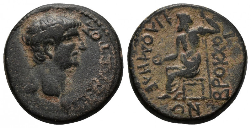 (6.41g 21mm Bronze) PHRYGIA. Philomelium. Claudius, 41-54, AE Brocchos. 
ΣEBAΣTO...