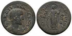 (7.35g 25mm Bronze) PHRYGIA. Apamea. Herennius Etruscus (Caesar, 249-251). Ae. Stratonikianos, panegyriarch.
 Γ Μ Κ ЄΤΡΟVϹΚ ΔЄΚΙΟϹ Κ. Bareheaded, drap...