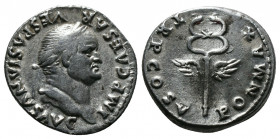 (3.46g 19mm Silver) Vespasian. Denarius. 69-79 AD. Rome, 74 AD. 
 IMP CAESAR - VESPASIANVS AVG Head laureate right. 
Rev.PON MAX - TR P COS V Winged c...