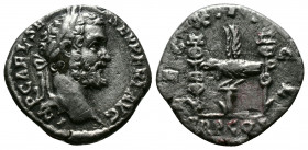(Silver,2.39g 18mm) Septimius Severus AR Denarius. Rome, AD 193. 
Laureate head right
Rev: legionary eagle on low perch left between two standards. 
R...