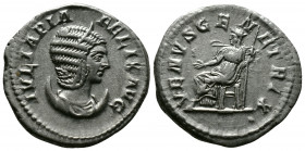 (Silver,5.11g 24mm) Julia Domna AR Antoninianus. Rome, AD 211-217. 
diademed and draped bust right, set on crescent
Rev: Venus seated left, extending ...