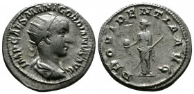 (Silver 4.75g 23mm) Gordian III. AD 238-244. Rome Antoninianus AR
Radiate, draped and cuirassed bust right
Rev: Providentia standing left, holding glo...