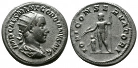 (Silver,4.44g 23mm) GORDIAN III (238-244). Antoninianus. Rome.
Radiate, draped and cuirassed bust right.
Rev: Jupiter standing facing, head left with ...