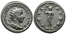 (Silver, 4,51g 23mm) Gordian III AR Antoninianus. Rome, 241-243. 
Radiate, draped and cuirassed bust right.
Rev: Jupiter standing facing, head right, ...