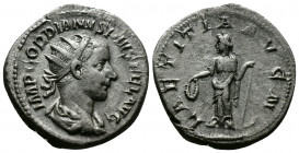 (Silver,4.49g 23mm) GORDIAN III, 238-244 AD. AR Antoninianus
Radiate draped bust
Rev: Laetitia standing holding wreath and anchor.
RSC.121. RIC.86