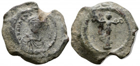 (Lead, 8.75g 23mm) Byzantine Circa 7th-11th centuries