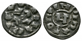 (Silver,0.91g 15mm) Italy, Lucca. Henry III-V. 1039-1125. AR denaro
monogram of Otto
Rev: around central pellet.
Biaggi 1056; Metcalf 10-15