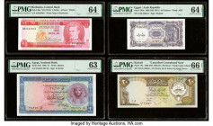Barbados, Egypt, Kuwait, Oman & Russia Group Lot of 8 Grades Examples PMG Gem Uncirculated 66 EPQ; Choice Uncirculated 64 EPQ; Choice Uncirculated 64 ...