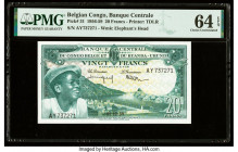 Belgian Congo Banque Centrale du Congo Belge 20 Francs 1.12.1959 Pick 31 PMG Choice Uncirculated 64 EPQ. 

HID09801242017

© 2022 Heritage Auctions | ...