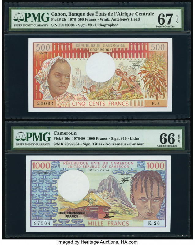 Cameroon Banque des Etats de l'Afrique Centrale 1000 Francs 1.7.1980 Pick 16c PM...