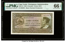Cape Verde Banco Nacional Ultramarino 5 Escudos 16.11.1945 Pick 41 PMG Gem Uncirculated 66 EPQ. 

HID09801242017

© 2022 Heritage Auctions | All Right...