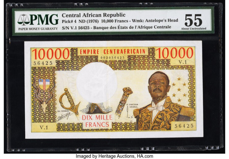 Central African Republic Banque des Etats de l'Afrique Centrale 10,000 Francs ND...