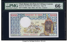 Chad Banque Des Etats De L'Afrique Centrale 1000 Francs ND (1974-78) Pick 3b PMG Gem Uncirculated 66 EPQ. 

HID09801242017

© 2022 Heritage Auctions |...