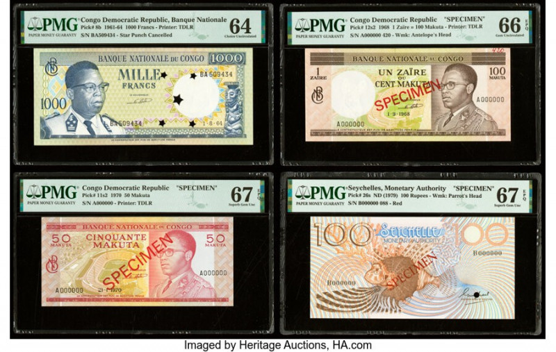 Congo Democratic Republic Banque Nationale du Congo 1000 Francs; 50 Makuta; 1 Za...