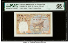 French Somaliland Tresor Public, Cote Francaise des Somalis, Djibouti 50 Francs ND (1952) Pick 25 PMG Gem Uncirculated 65 EPQ. 

HID09801242017

© 202...