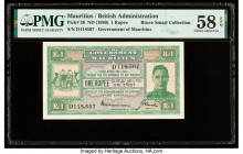 Mauritius Government of Mauritius 1 Rupee ND (1940) Pick 26 PMG Choice About Unc 58 EPQ. 

HID09801242017

© 2022 Heritage Auctions | All Rights Reser...