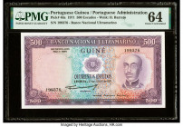 Portuguese Guinea Banco Nacional Ultramarino, Guine 500 Escudos 27.7.1971 Pick 46a PMG Choice Uncirculated 64. 

HID09801242017

© 2022 Heritage Aucti...