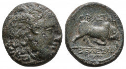 Seleukos I of the Seleucid Kingdom Ae 5.9gr, 17.9mm