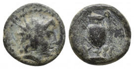 AEOLIS. Myrina. 2nd-1st century BC. AE 1.9gr, 12.2mm