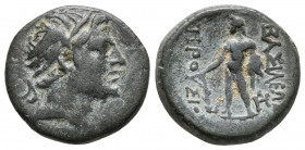 KINGS OF BITHYNIA. Prusias II Cynegos (182-149 BC). Ae.4.1gr, 17.2mm