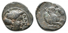 MYSIA. Lampsakos. Ae (4th-3rd centuries BC). 1.7gr, 11.1mm