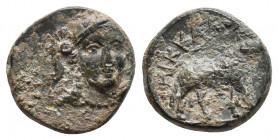 IONIA. Klazomenai. Ae (Circa 386-301 BC). 1.4gr, 12.1mm
