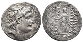 SELEUKID EMPIRE. Antiochos VII Euergetes (Sidetes). 138-129 BC. AR Tetradrachm (29.3mm, 16.4 g, 12h).