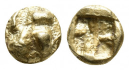 IONIA. Uncertain.  Hemihekte (Circa 625-600 BC). Weight: 0,68 g. Diameter: 6,3 mm.