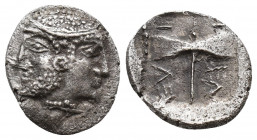 Troas. Tenedos circa 450-387 BC. 1.9gr, 12.4mm