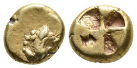 MYSIA, Kyzikos. Circa 600-550 BC. EL 2.7gr, 8.5mm