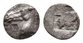 Western Asia Minor, uncertain mint AR Obol. Circa 5th century BC. 0.2gr, 4.5mm