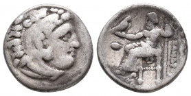 Kingdom of Macedon. Alexander III, "The Great". drachm. 336-323 BC 4.2gr, 15.8mm