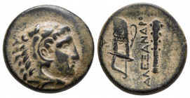 Macedonian Kingdom. Alexander III the Great. 336-323 B.C. AE 6.1gr 18.8mm
