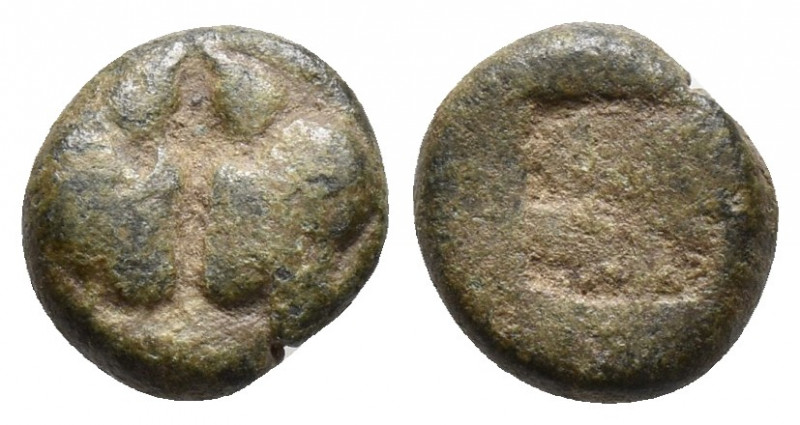 Lesbos. Mytilene 500-450 BC. Obol AR 1.2gr 9.8mm