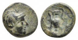 Aiolis, Myrina. ca. 2nd-1st century B.C. AE 1.1gr 8.6mm