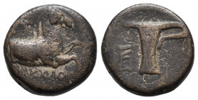 Aeolis. Kyme circa 350-250 BC. Bronze Æ 4gr 15.2mm