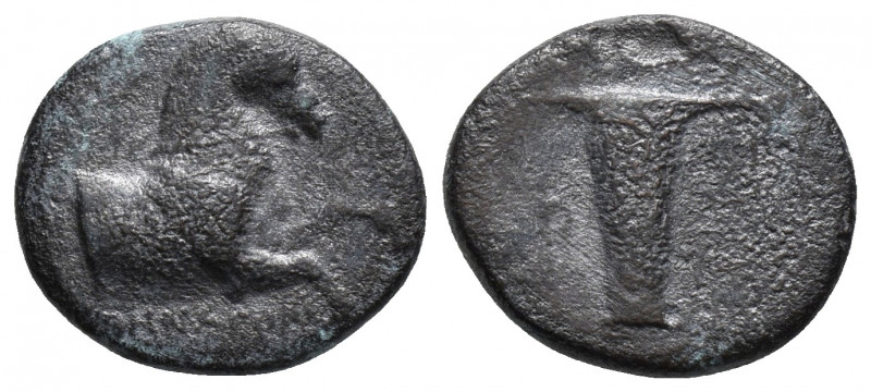 AEOLIS. Kyme. Ae (Circa 350-250 BC). Eubios, magistrate. KY / EYBIOΣ. 2.9gr 16mm...