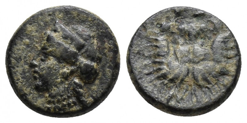 ISLANDS OFF IONIA, Samos. Circa 398-365 BC. AE 1.8gr 11.9mm