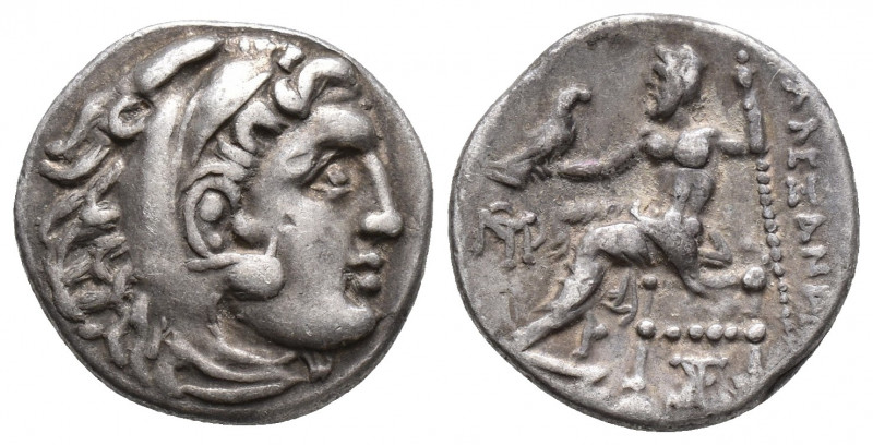 KINGS of MACEDON. Alexander III. 336-323 BC. AR Drachm Kolophon 4.1gr 17.2mm