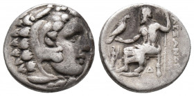 KINGS of MACEDON. Alexander III. 336-323 BC. AR Drachm Lampsakos 4.1gr 16.3mm