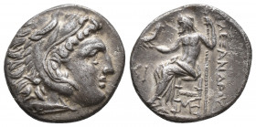 KINGS of MACEDON. Alexander III. 336-323 BC. AR Drachm Lampsakos 4.2gr 18mm