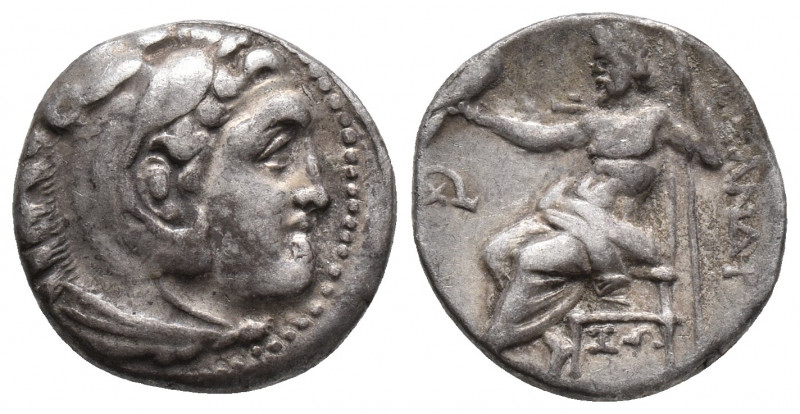 KINGS of MACEDON. Alexander III. 336-323 BC. AR Drachm Mylasa 4.2gr 17mm
