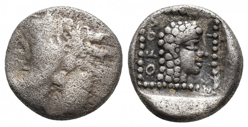 DYNASTS OF CARIA. Orou (Circa 490-470 BC). Obol 2.8gr 14mm