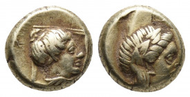Lesbos, Mytilene EL Hekte. c. 377-326. 2.7gr 15.5mm