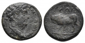 Commodus Æ24 of Parium, Mysia. Circa AD 177-192 3.1gr, 16mm