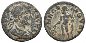 LYDIA. Thyateira. Geta (Caesar, 198-209) 3.5gr, 18.0mm