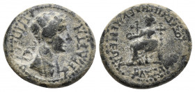 Phrygia. Eumeneia - Fulvia. Agrippina II AD 50-59. Ae 3.3gr, 17.3mm