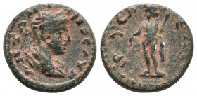 BITHYNIA. Prusa ad Olympum. Elagabalus AD 218-222. Ae. 3.3gr, 16.7mm
