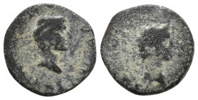 Kings of Thrace. Rhoemetalkes I with Augustus 11 BC-AD 12. Ae 2.1gr, 15mm